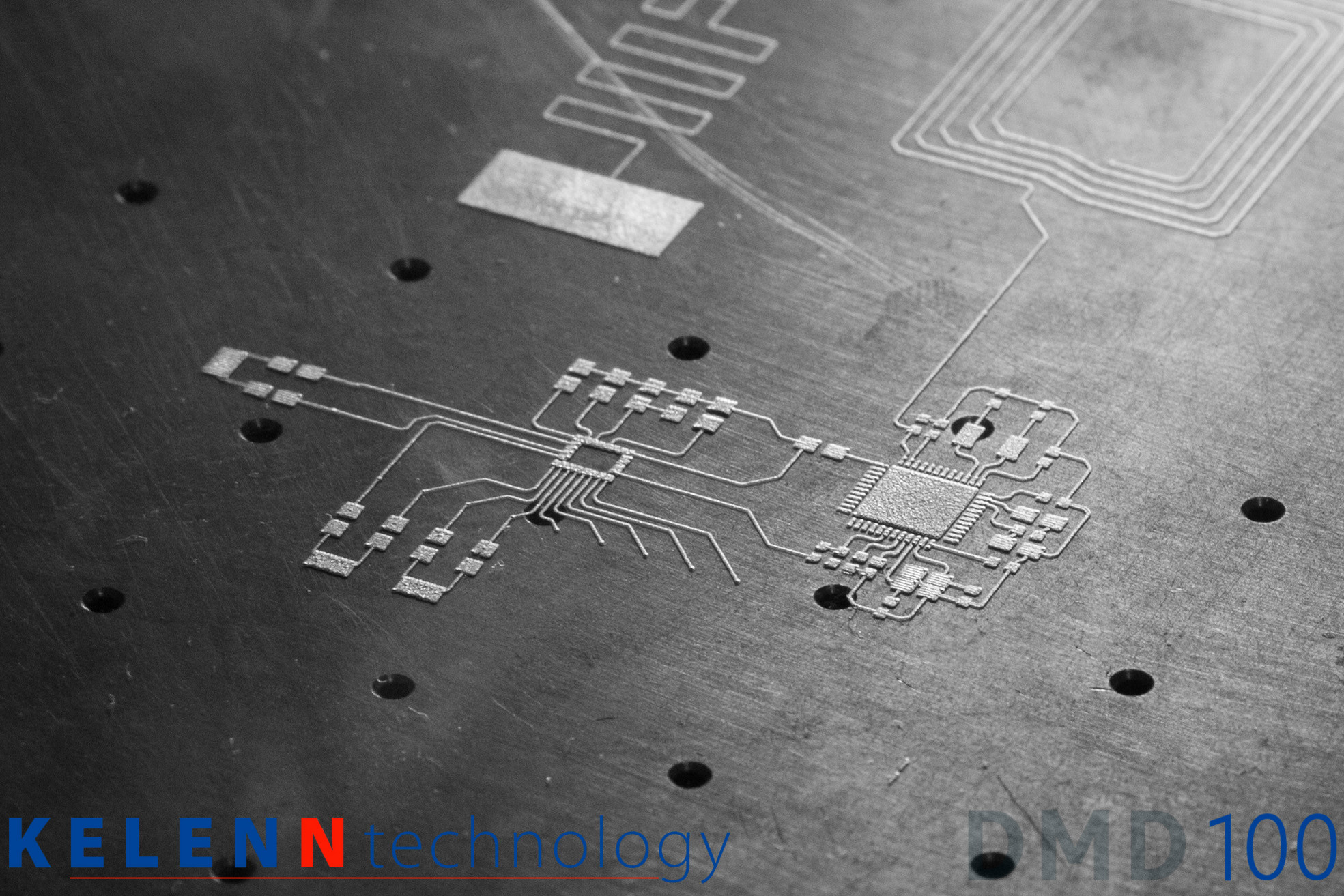 Printed circuit with DMD on flex PET substrate